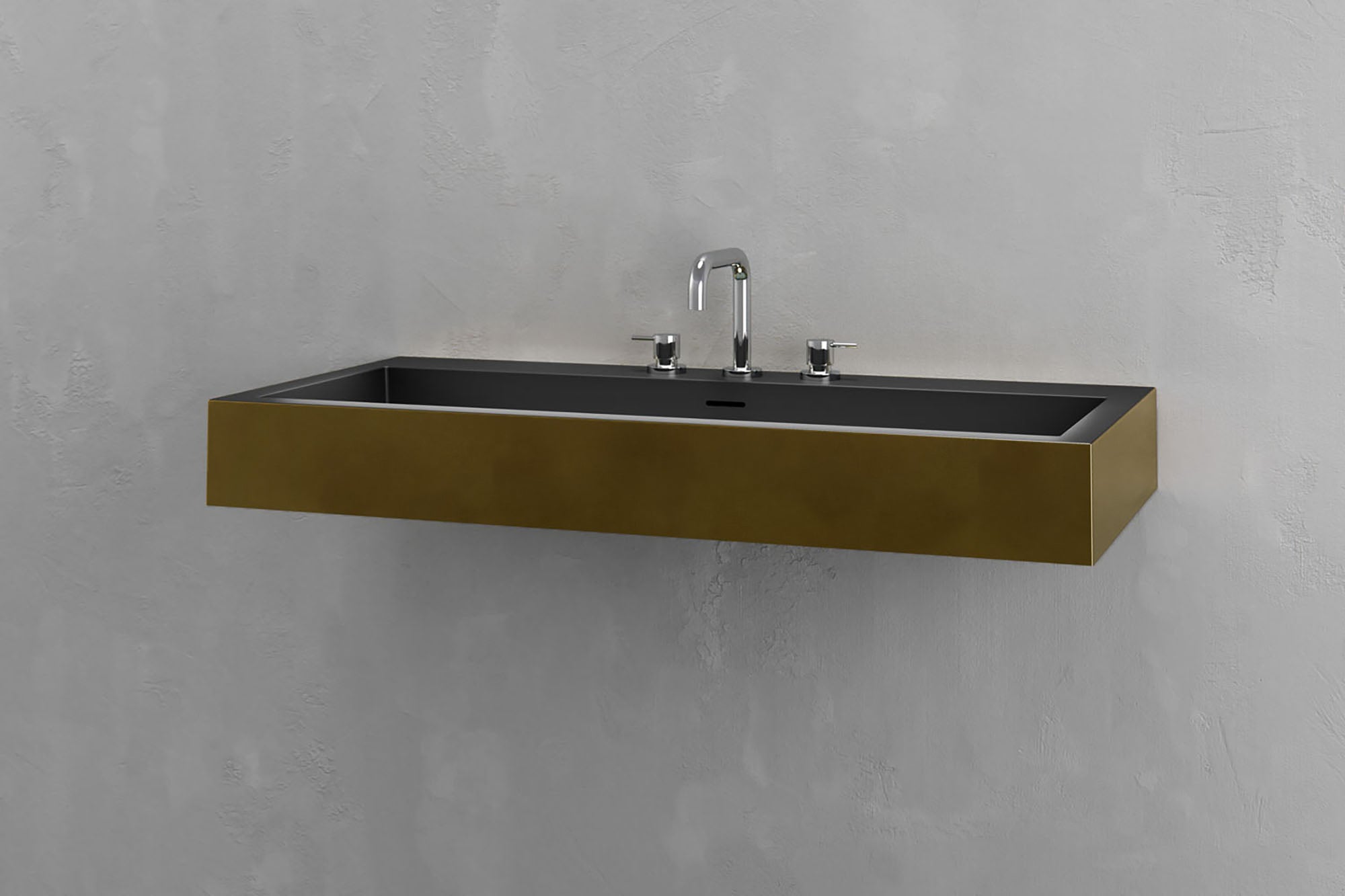 Wall Mounted Rectangular Bathroom Sink