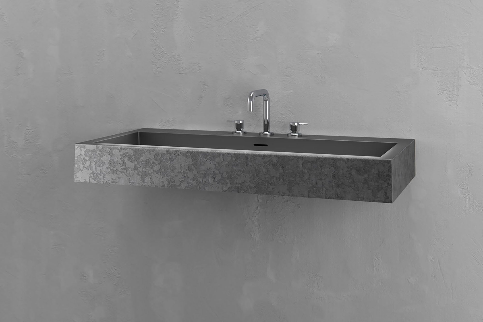 Wall Mounted Rectangular Bathroom Sink