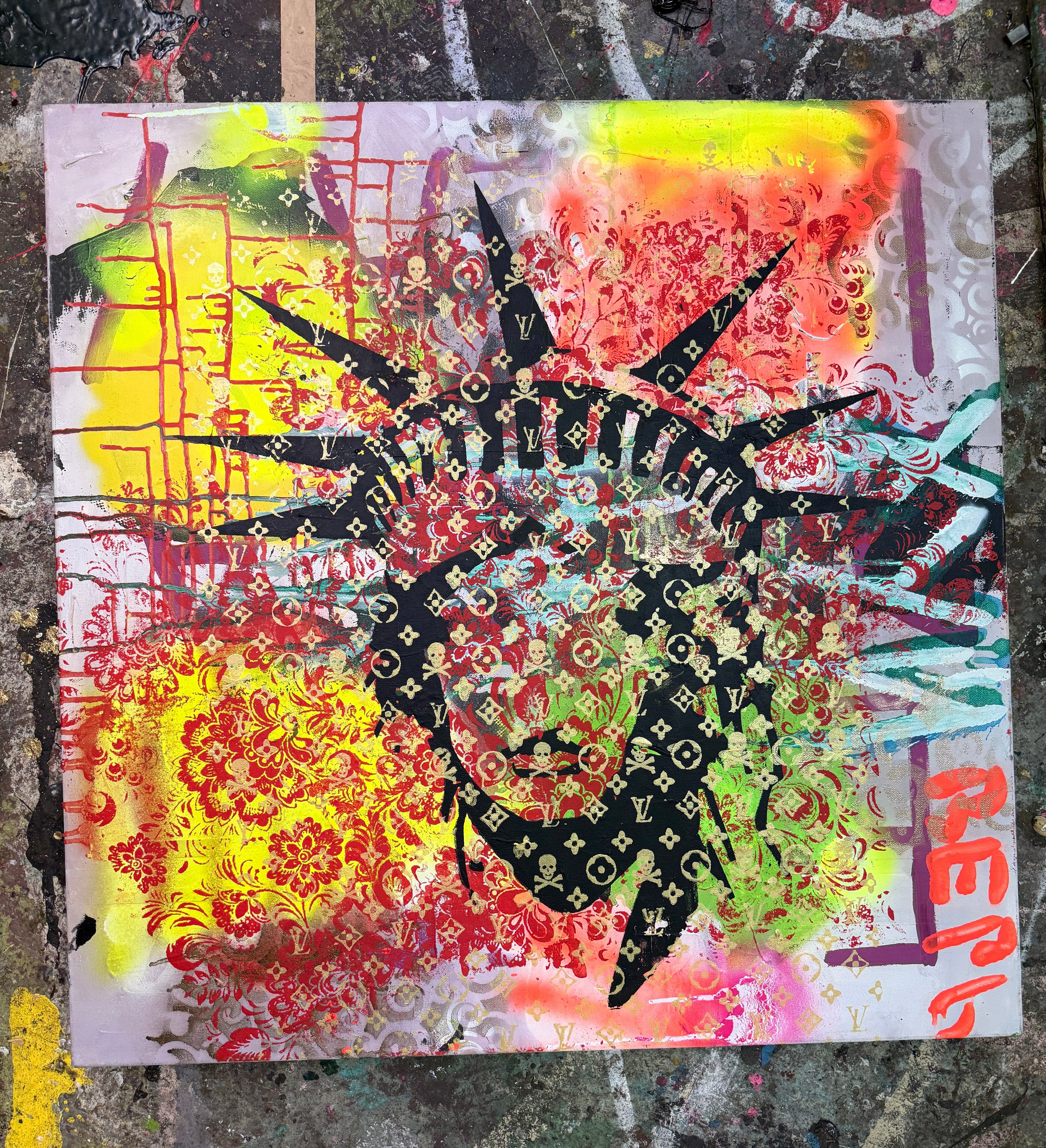 Faceless Liberty on Flowers