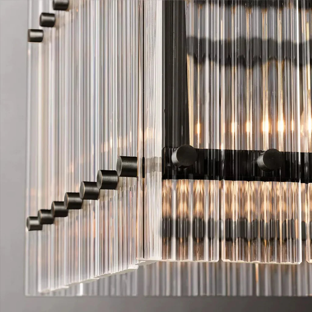 Modern Rectangular Linear Chandelier