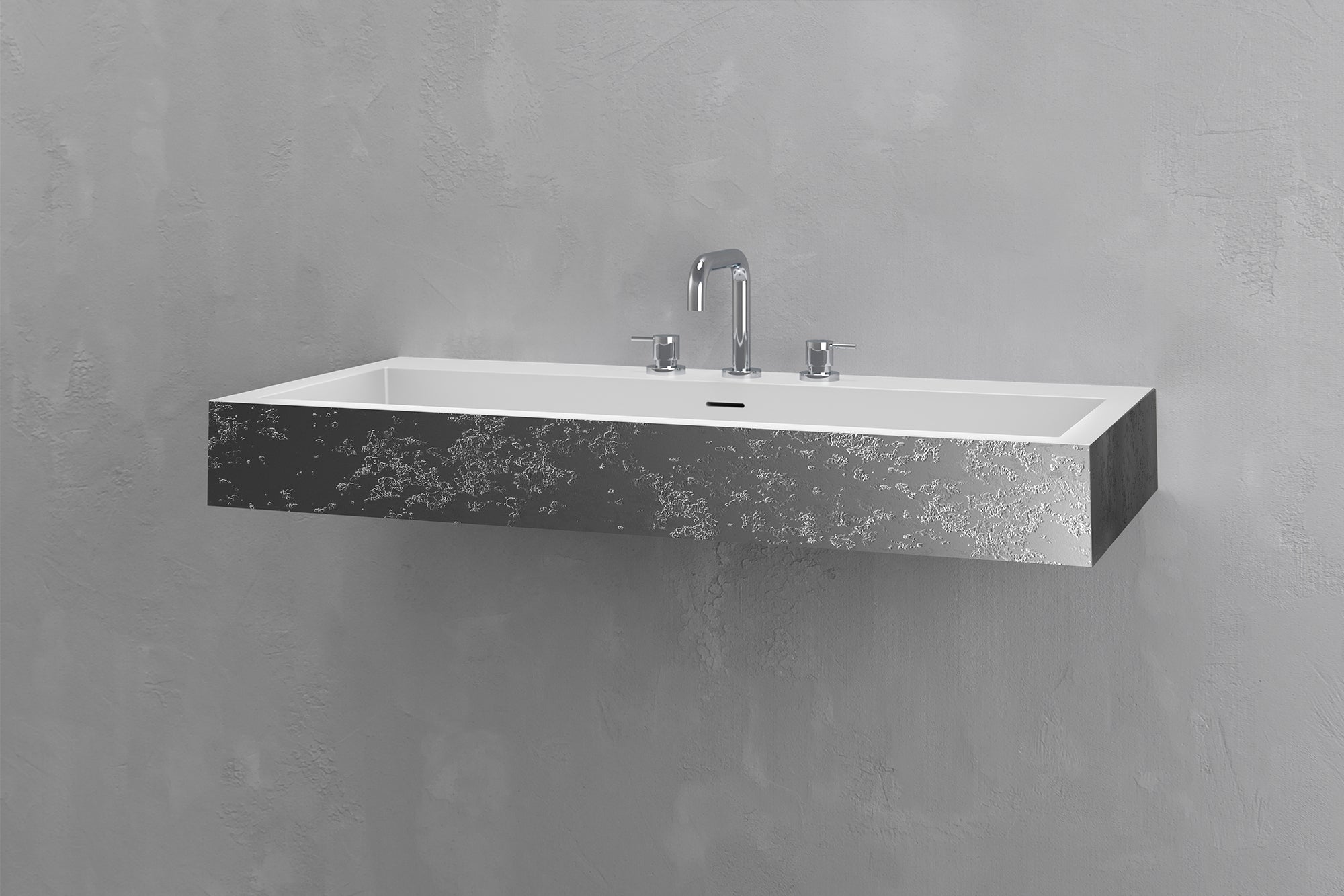 Wall Mounted Rectangular Bathroom Sink