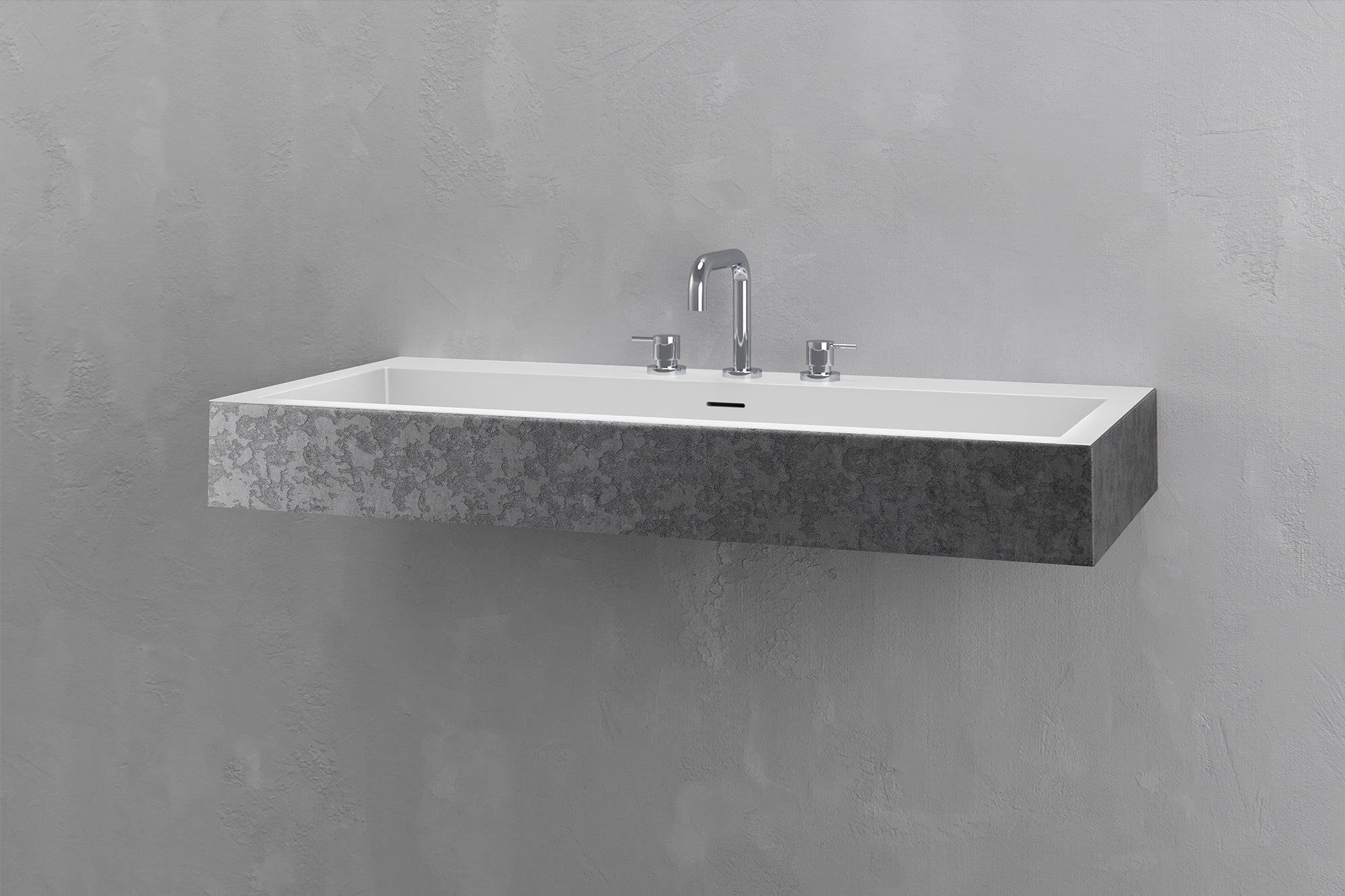 Wall Mounted Rectangular Bathroom Sink
