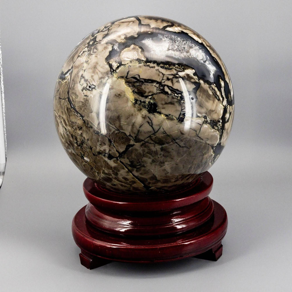 Volcano Agate Crystal Sphere XXL UV Reactive Collector