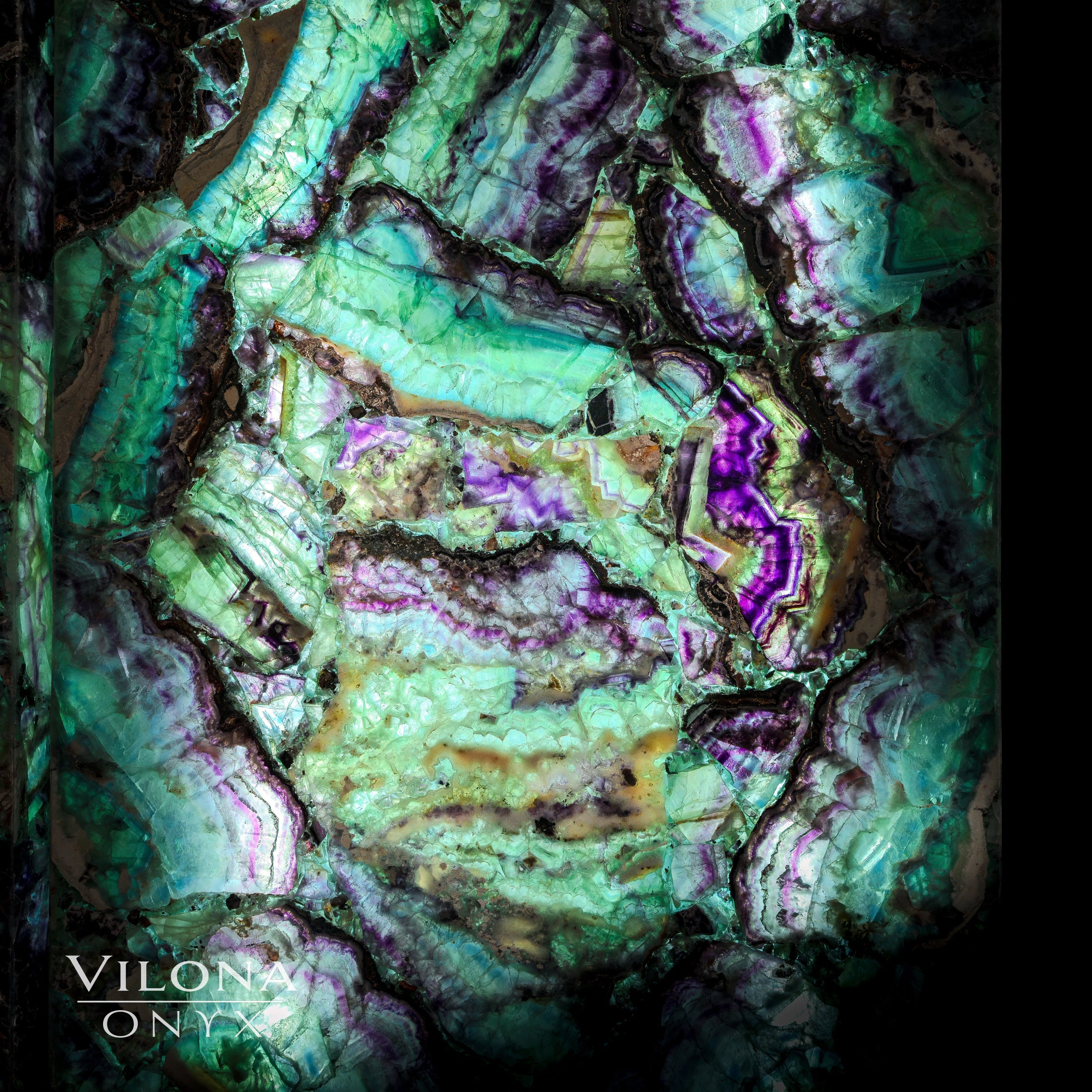 Fluorite Crystal Wall Panels (Set #8) Mosaic