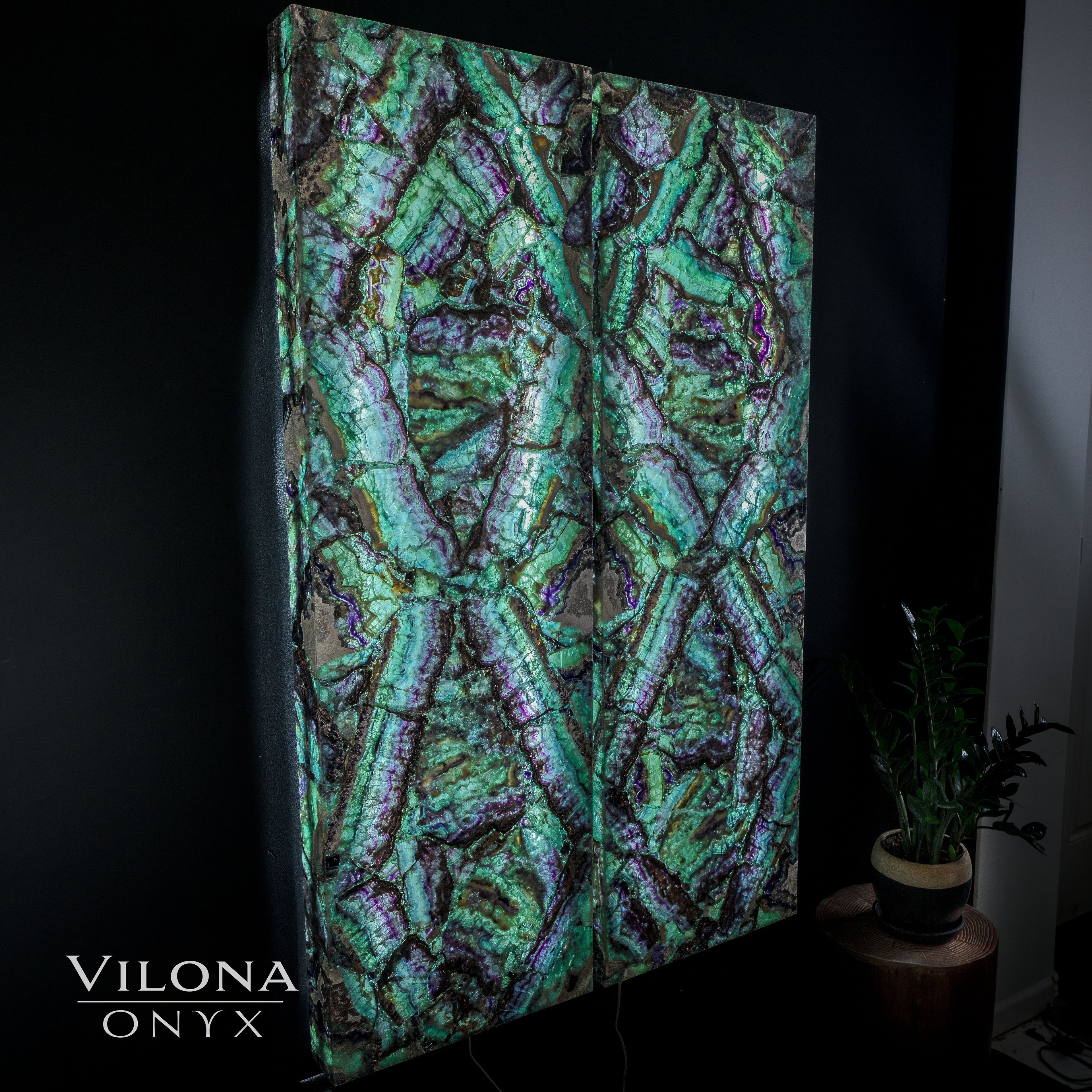 Fluorite Crystal Wall Panels (Set #8) Mosaic