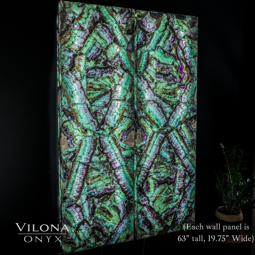 Fluorite Crystal Wall Panels (Set #8) Mosaic