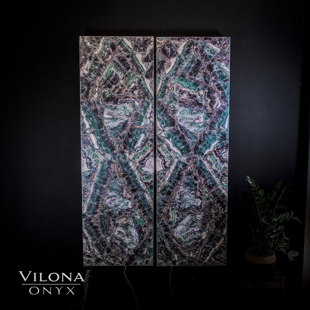 Fluorite Crystal Wall Panels (Set #8) Mosaic