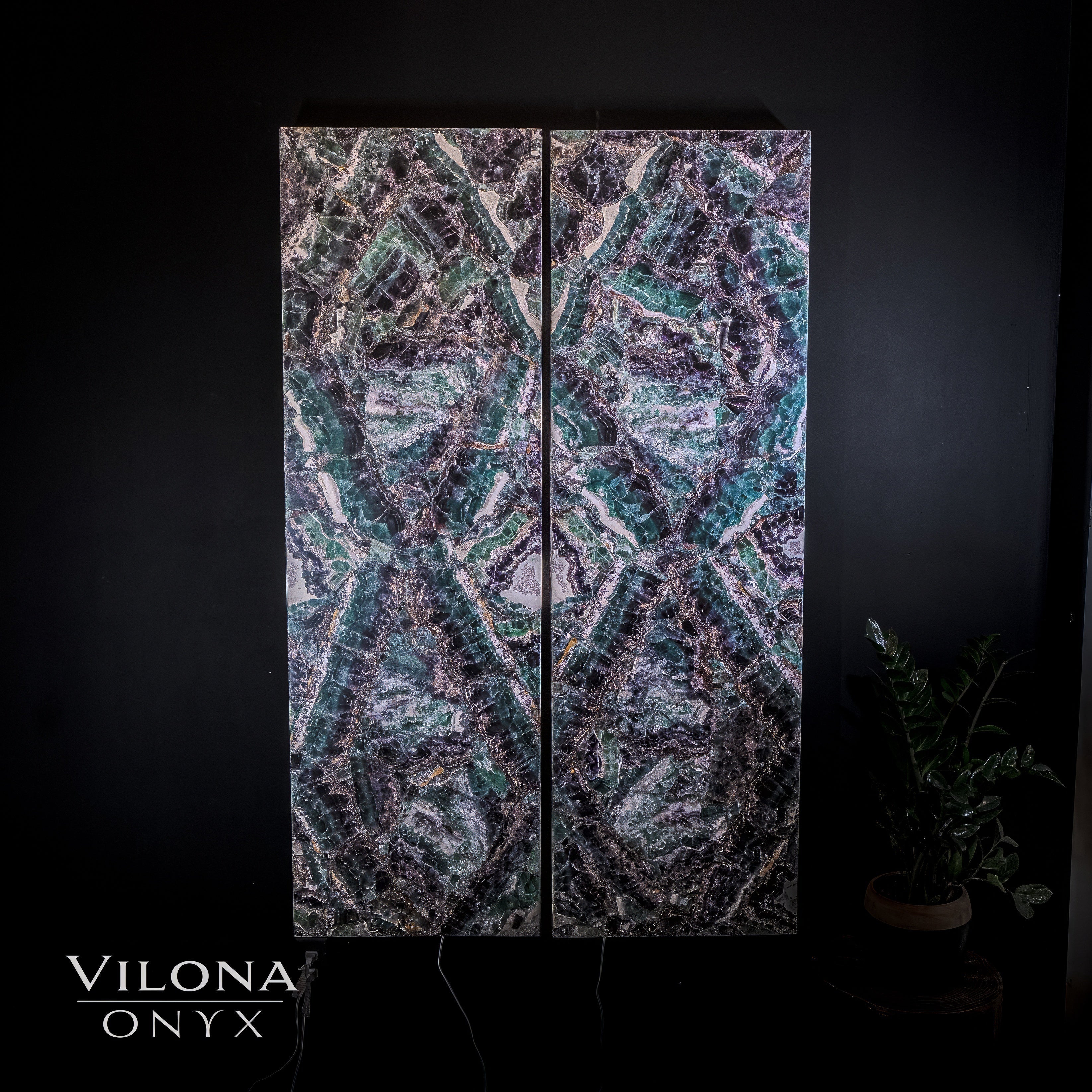 Fluorite Crystal Wall Panels (Set #8) Mosaic