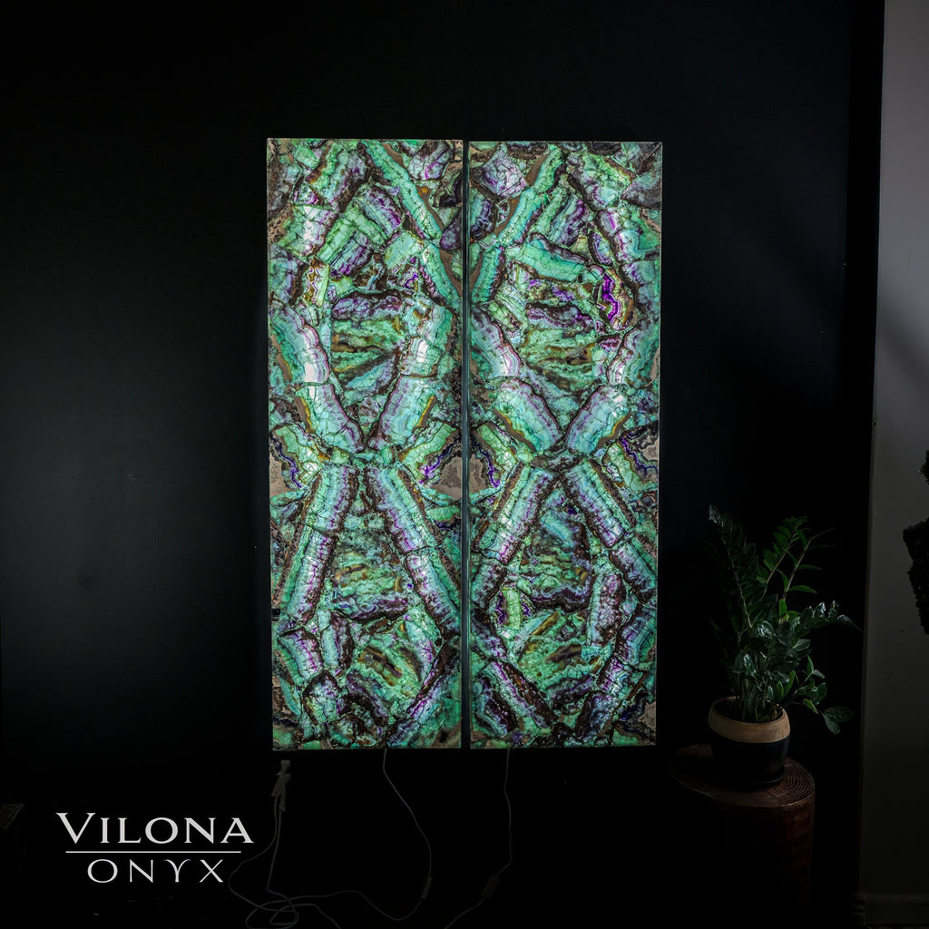 Fluorite Crystal Wall Panels (Set #8) Mosaic