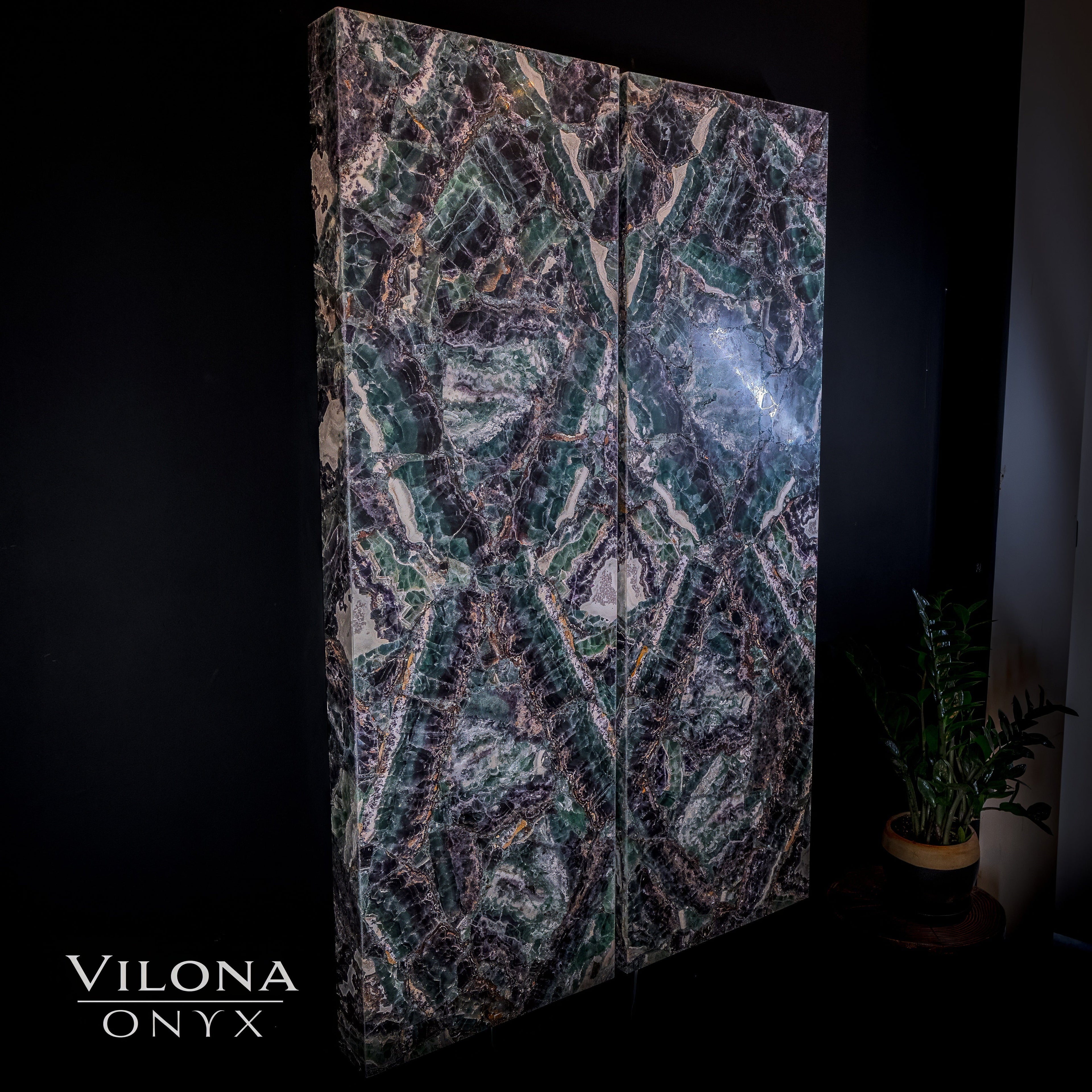 Fluorite Crystal Wall Panels (Set #8) Mosaic