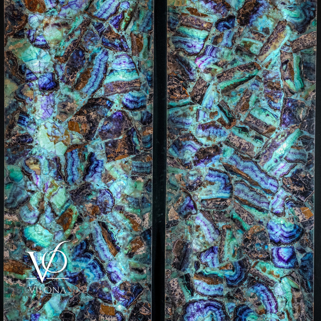 Fluorite Crystal Wall Panels (Set #9) Mosaic