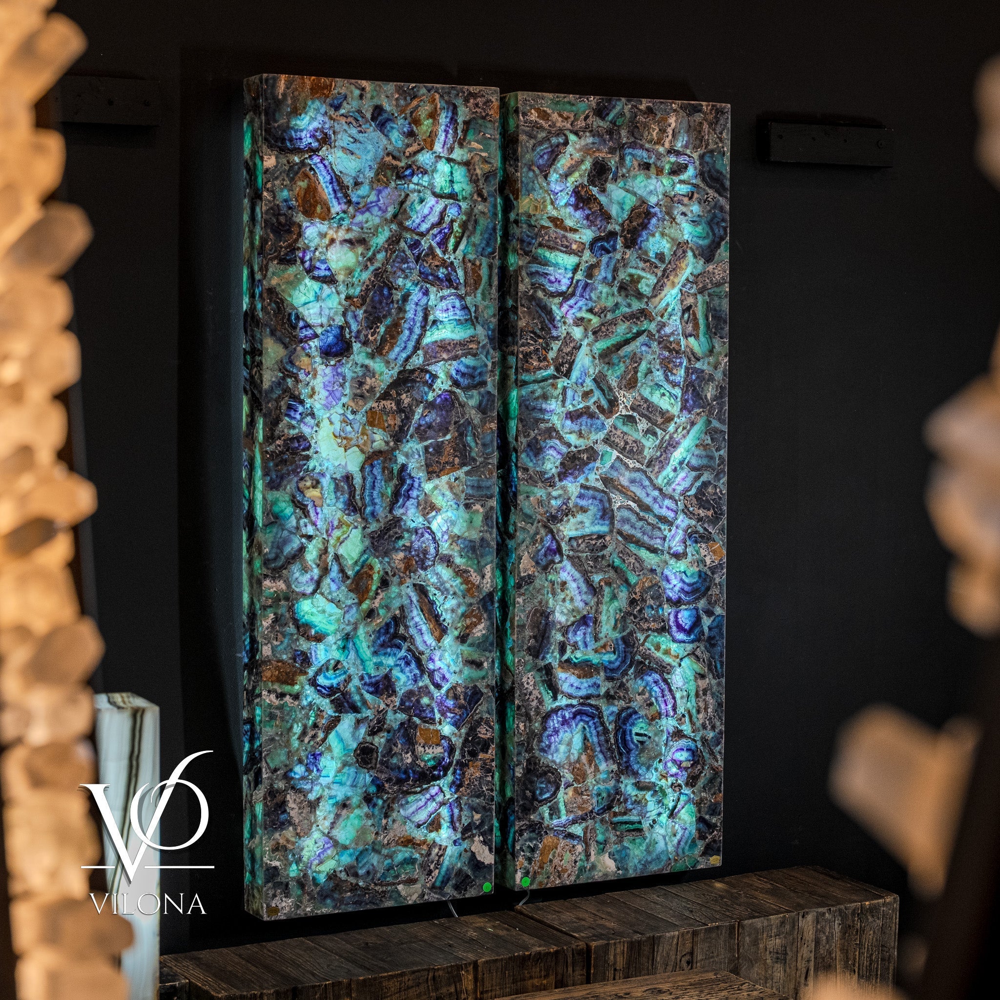 Fluorite Crystal Wall Panels (Set #9) Mosaic
