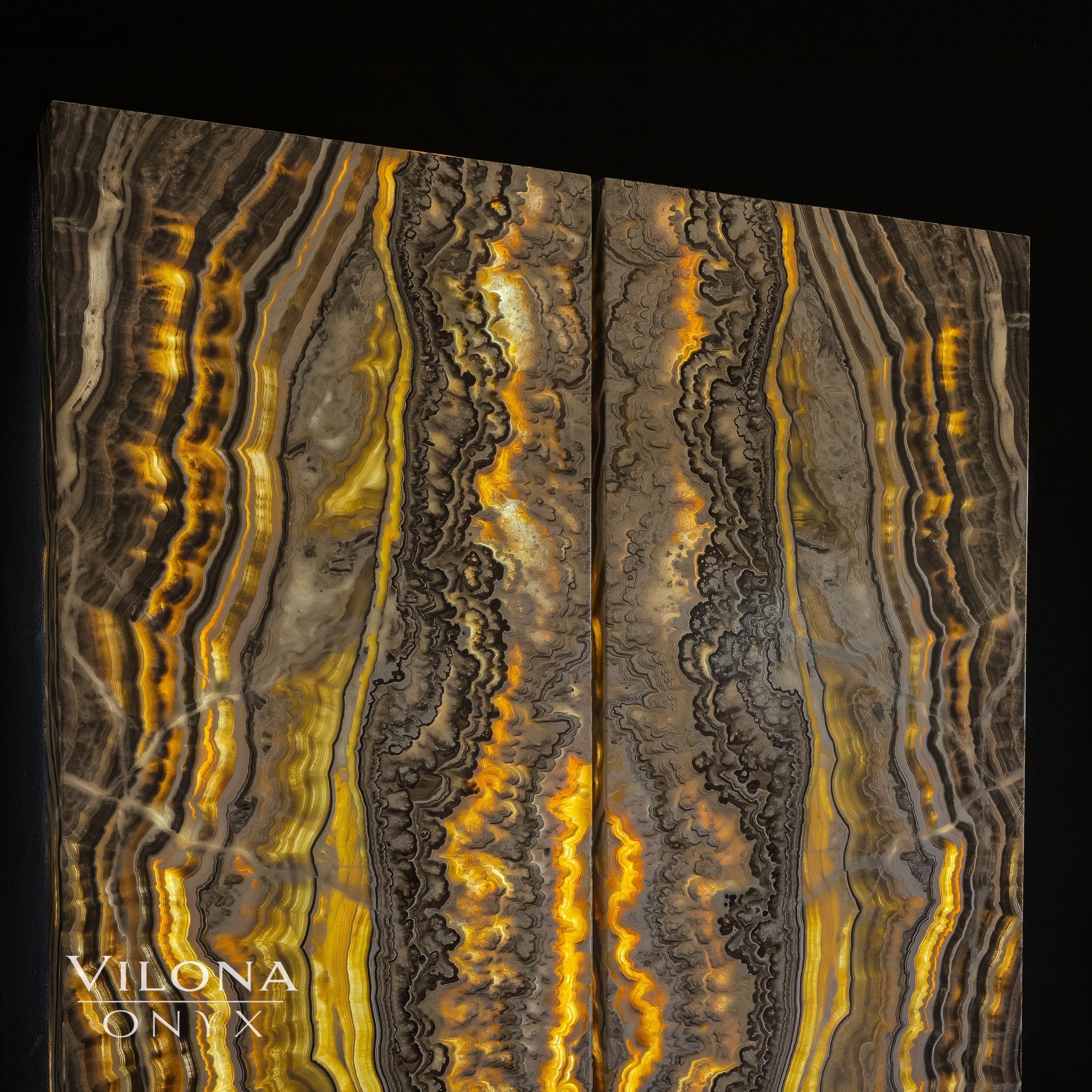 Golden Cloud Onyx Wall Panels (Set #1)