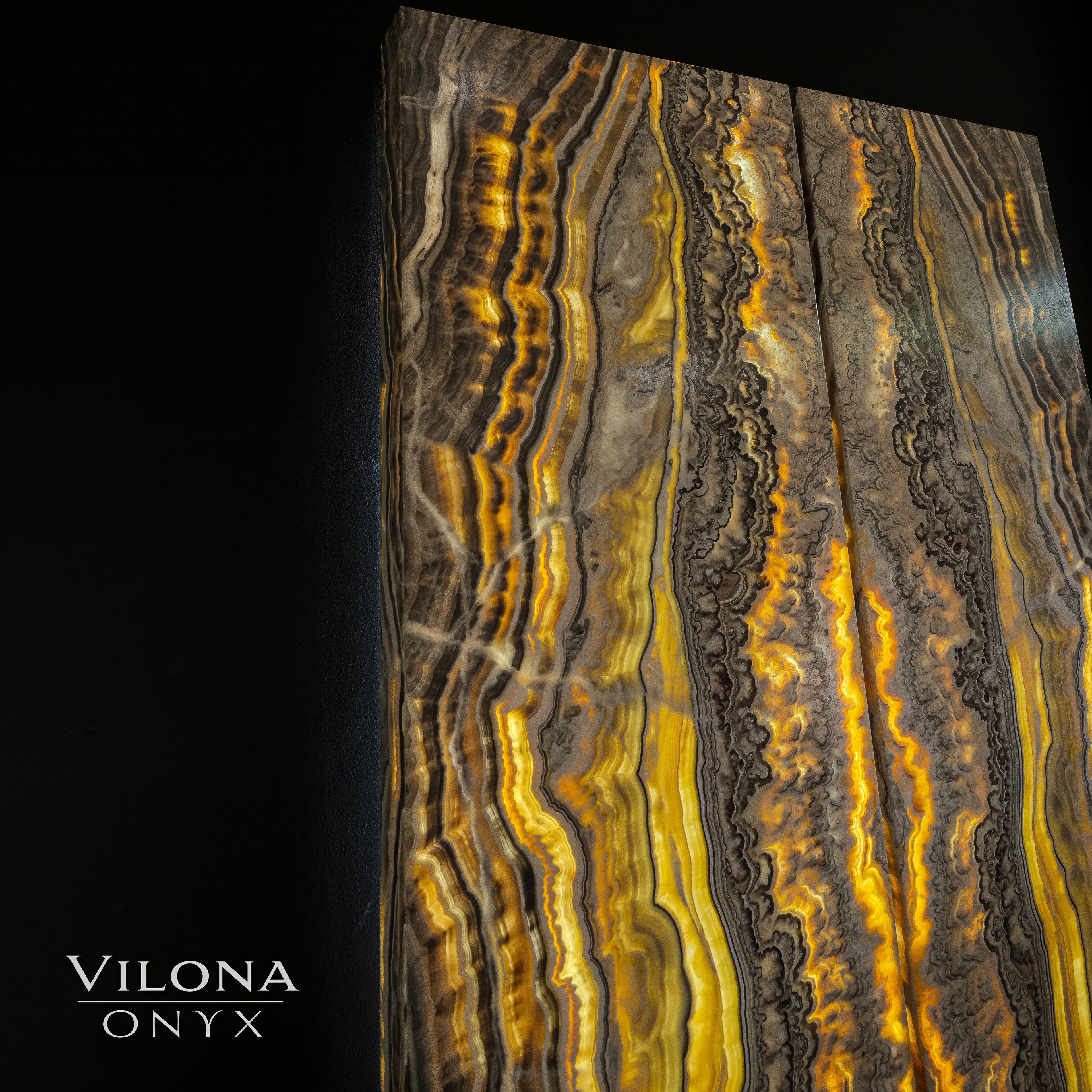 Golden Cloud Onyx Wall Panels (Set #1)