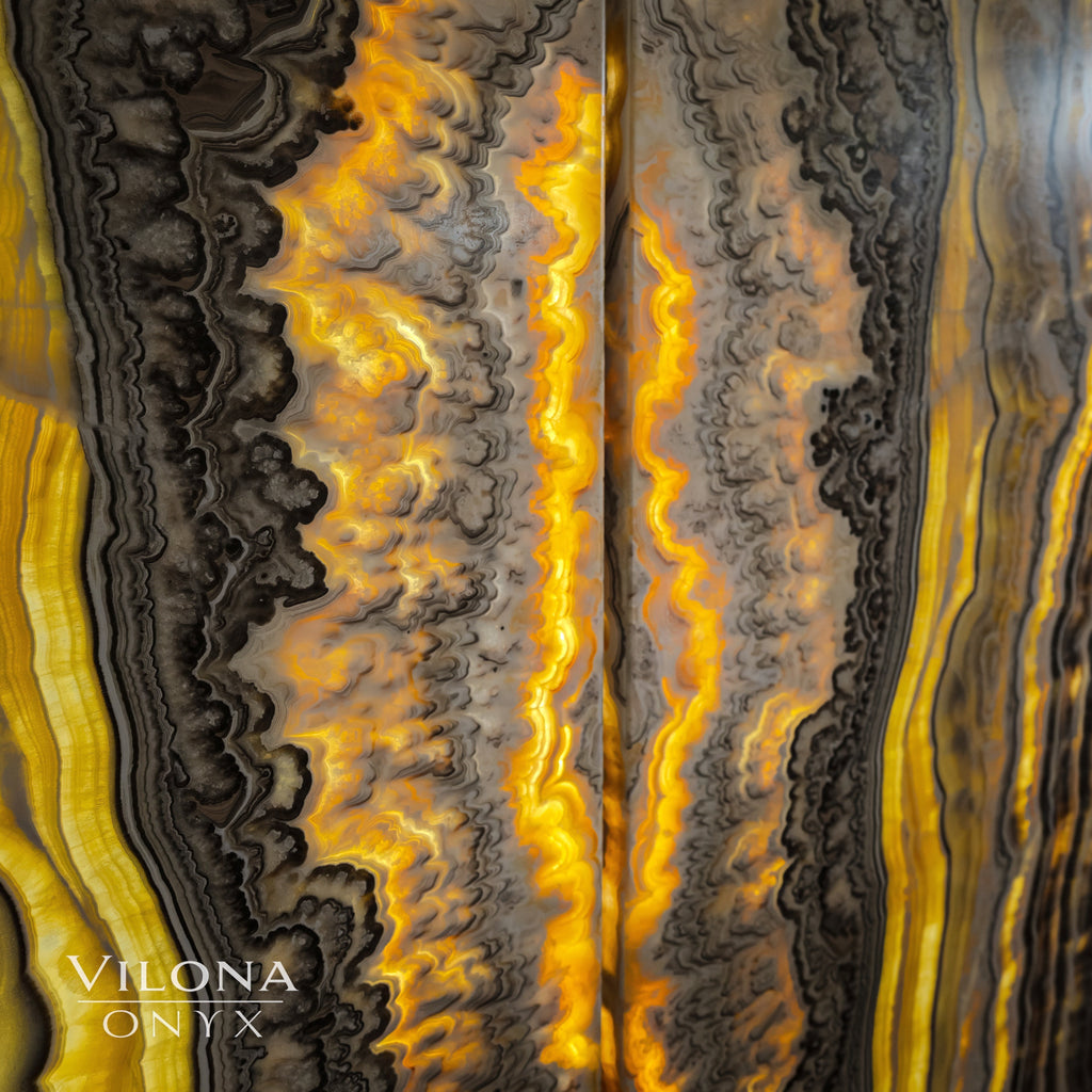 Golden Cloud Onyx Wall Panels (Set #1)