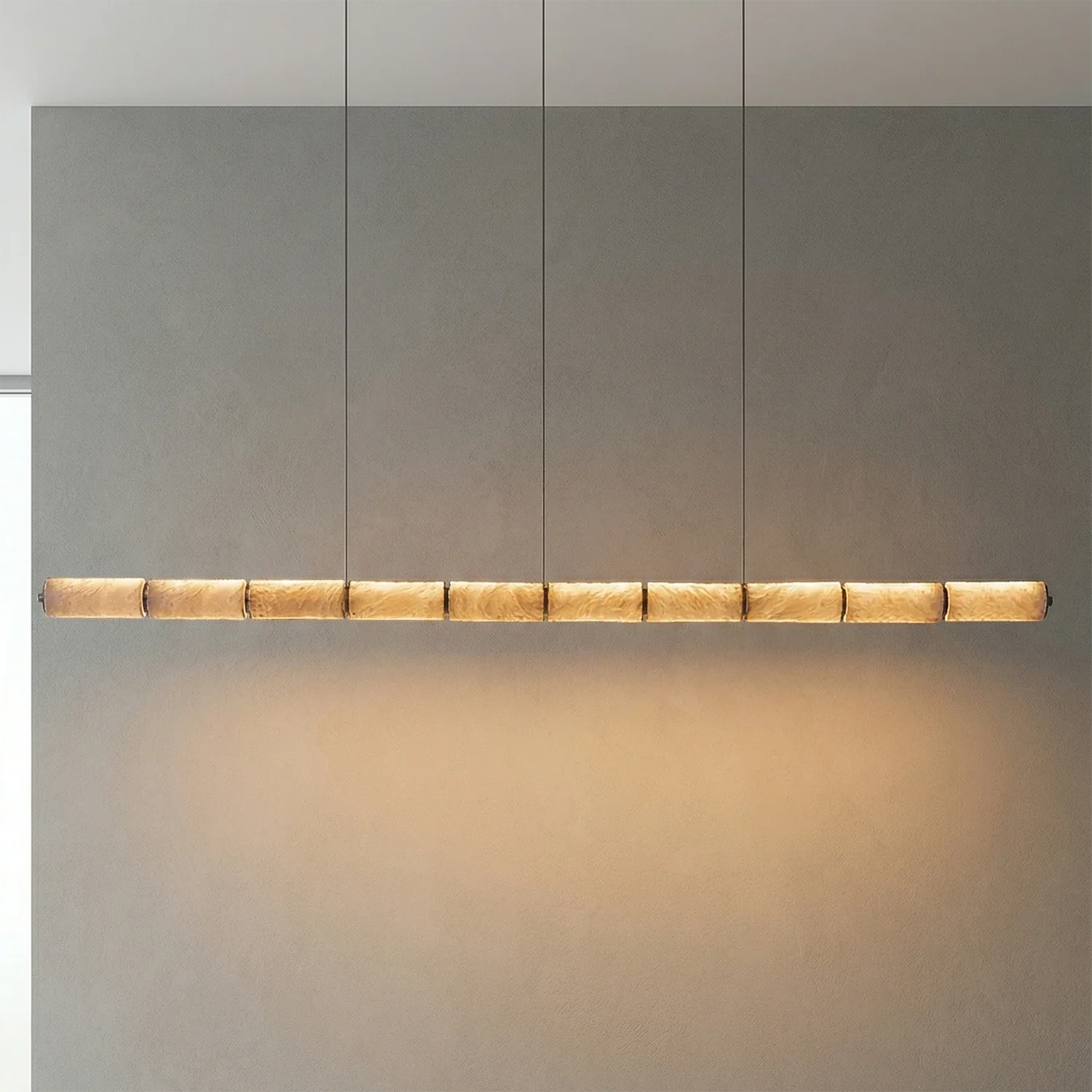 Linear Alabaster LED Chandelier