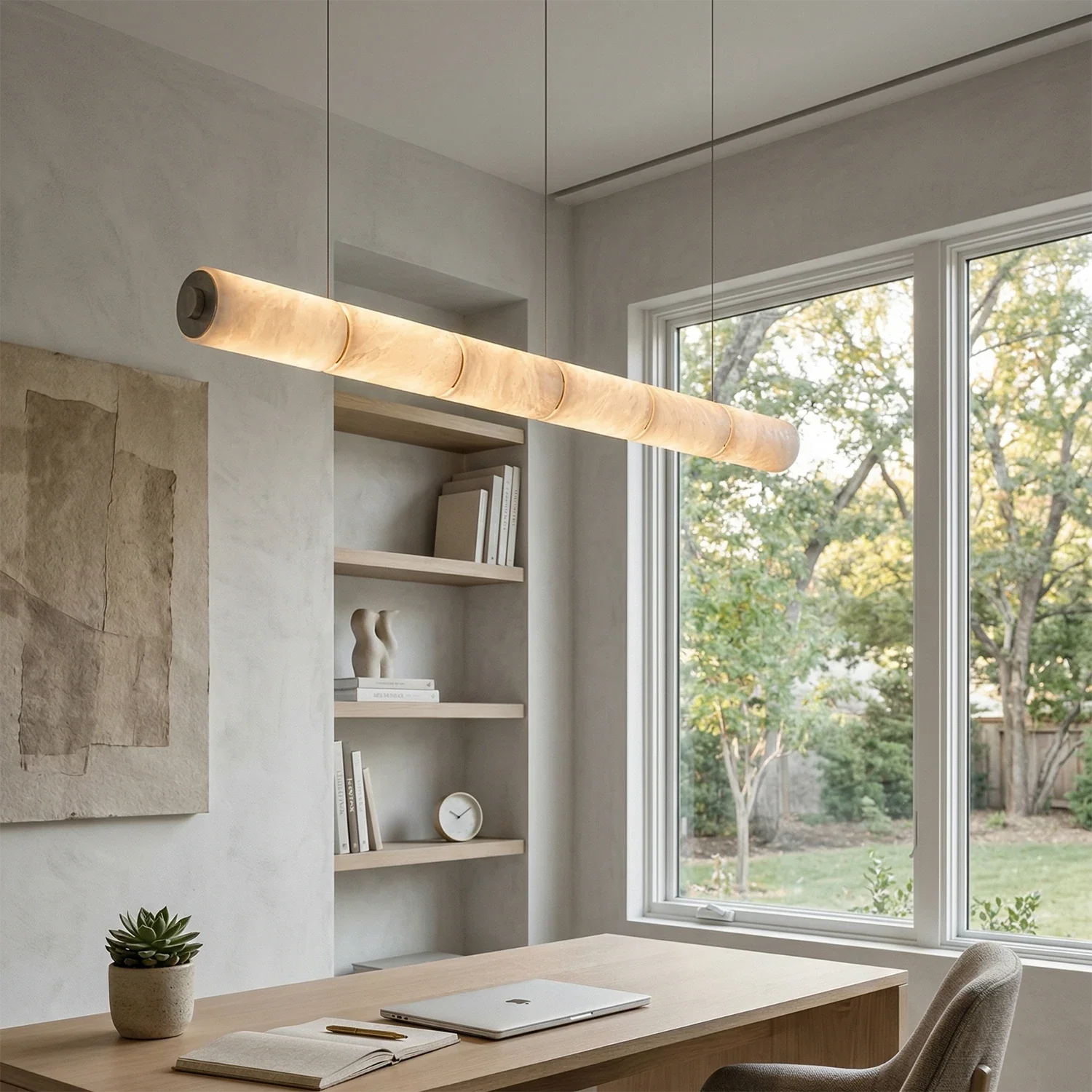 Linear Alabaster LED Chandelier